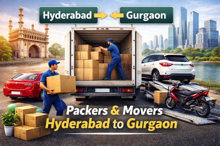 Packers and Movers Hyderabad to Gurgaon – Professional Solutions for Long-Distance Relocation